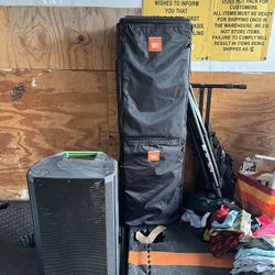 2 JBL PROFESSIONAL SPEAKERS WITH DUST COVER. 1 MACKIE SPEAKER PROFESSIONAL 350.00 EACH