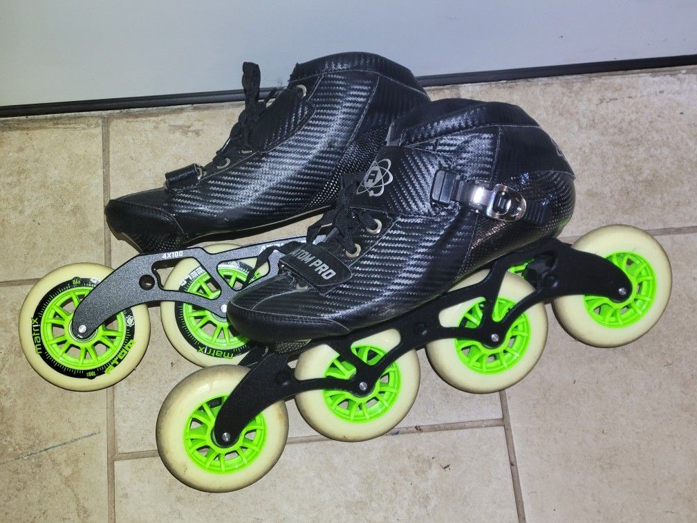 Atomic Pro 4 Inline Speed Skates, Size 8 (40 EU)