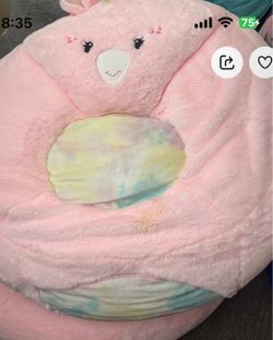 Pink kid  beanie bag chair