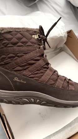 Skechers Brown Quilted Winter Boot