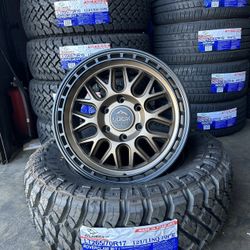 LT 265/70/17 Atlander MT And New Lock Rims Toyota Tacoma 4Runner Chevy GMC Sierra Silverado