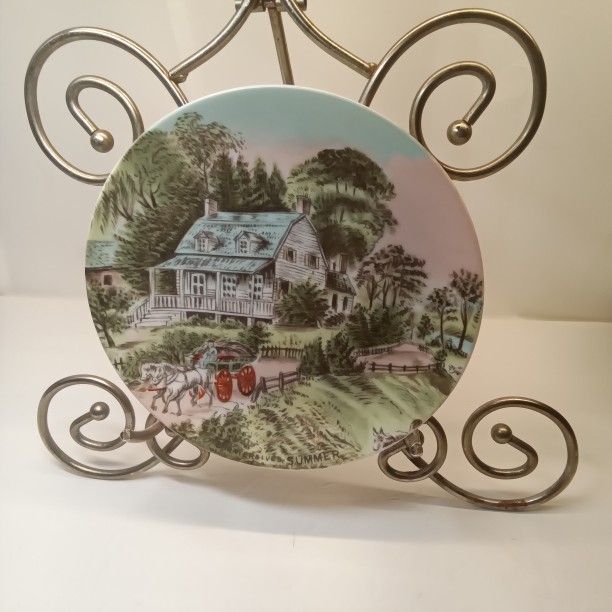 Vintage Currier And Ives Collector Plate