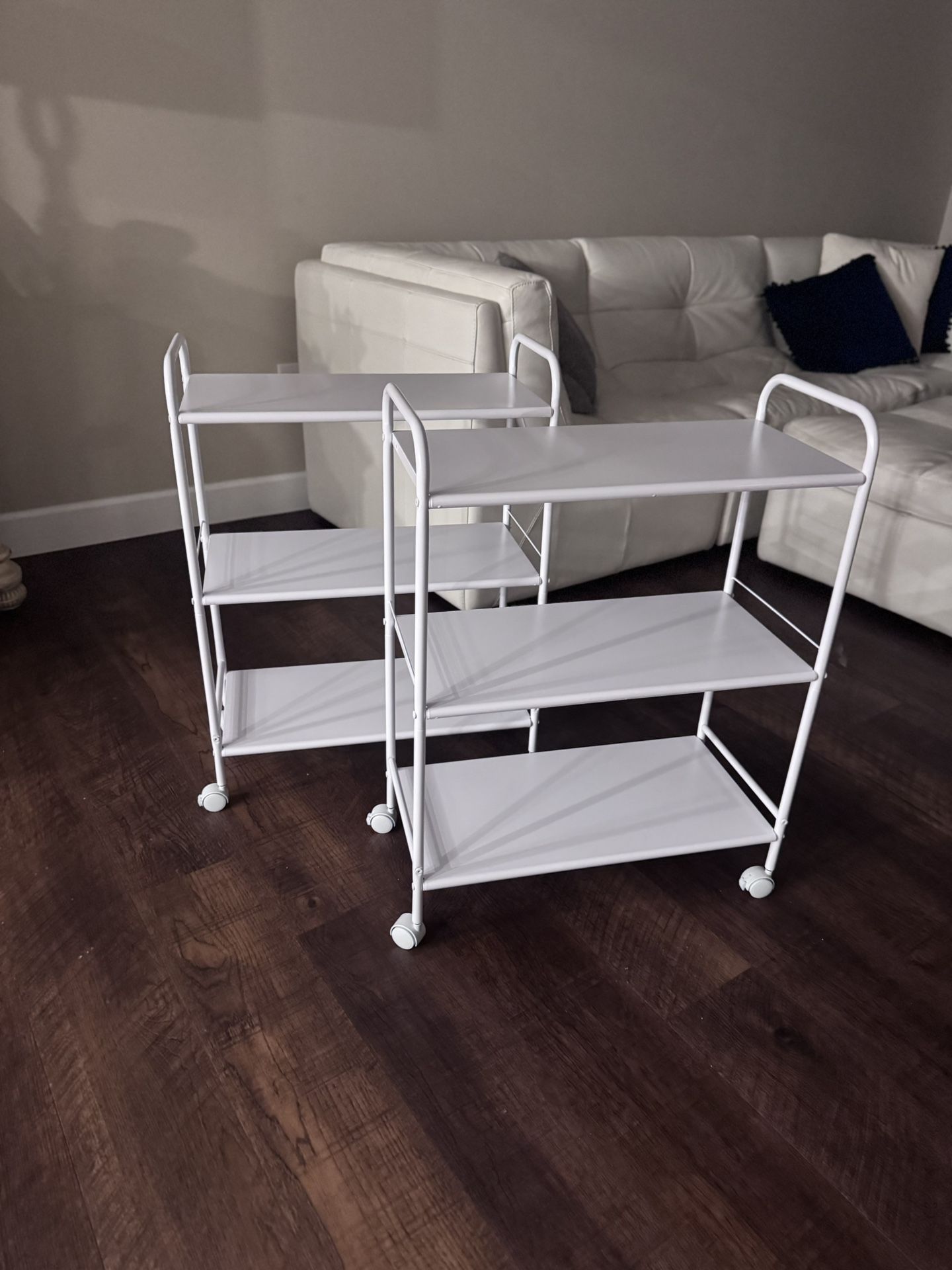 New 2 Metal Rolling Shelves