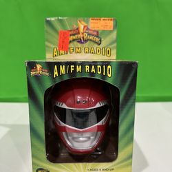 1994 Power Rangers Red Ranger AM/FM Radio PR-184 NIB Micro Games America 