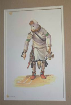 Eototo-Kachina Chief print by Peter Shelton Hayesva from the 1960's 13x17" framed
