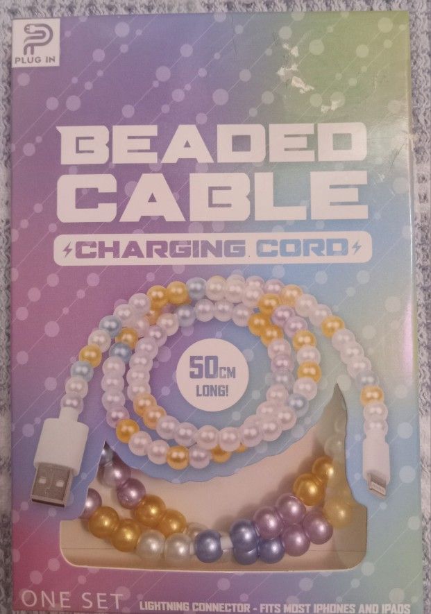 Beaded Cable Charging Cord For Iphone/ipad