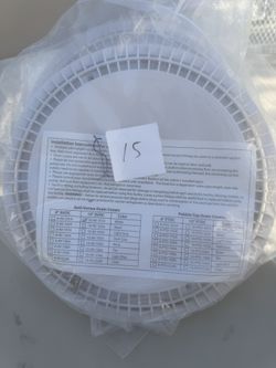 Color Match Pool Fittings 10-AV-101A 10" White Anti-entrapment Drain Cover
