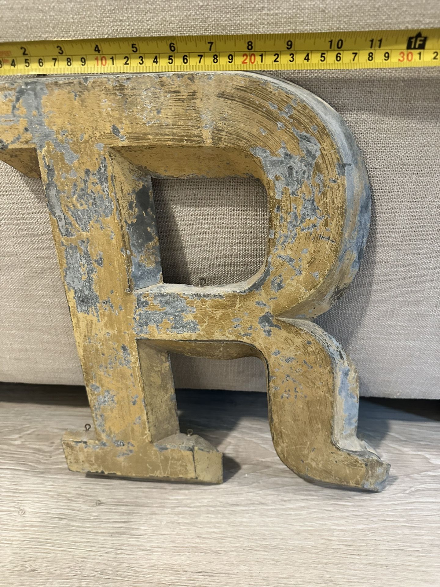 Antique vintage sign letter