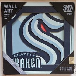 NIB Seattle KRAKEN 3D Wall Art 