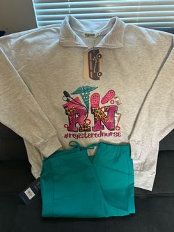 RN sweater outfit, small