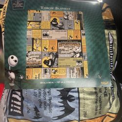 Nightmare Before Christmas Flees Blanket (New)