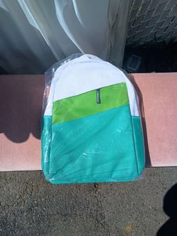 NEW Unbranded White, Green & Teal Kids Backpack