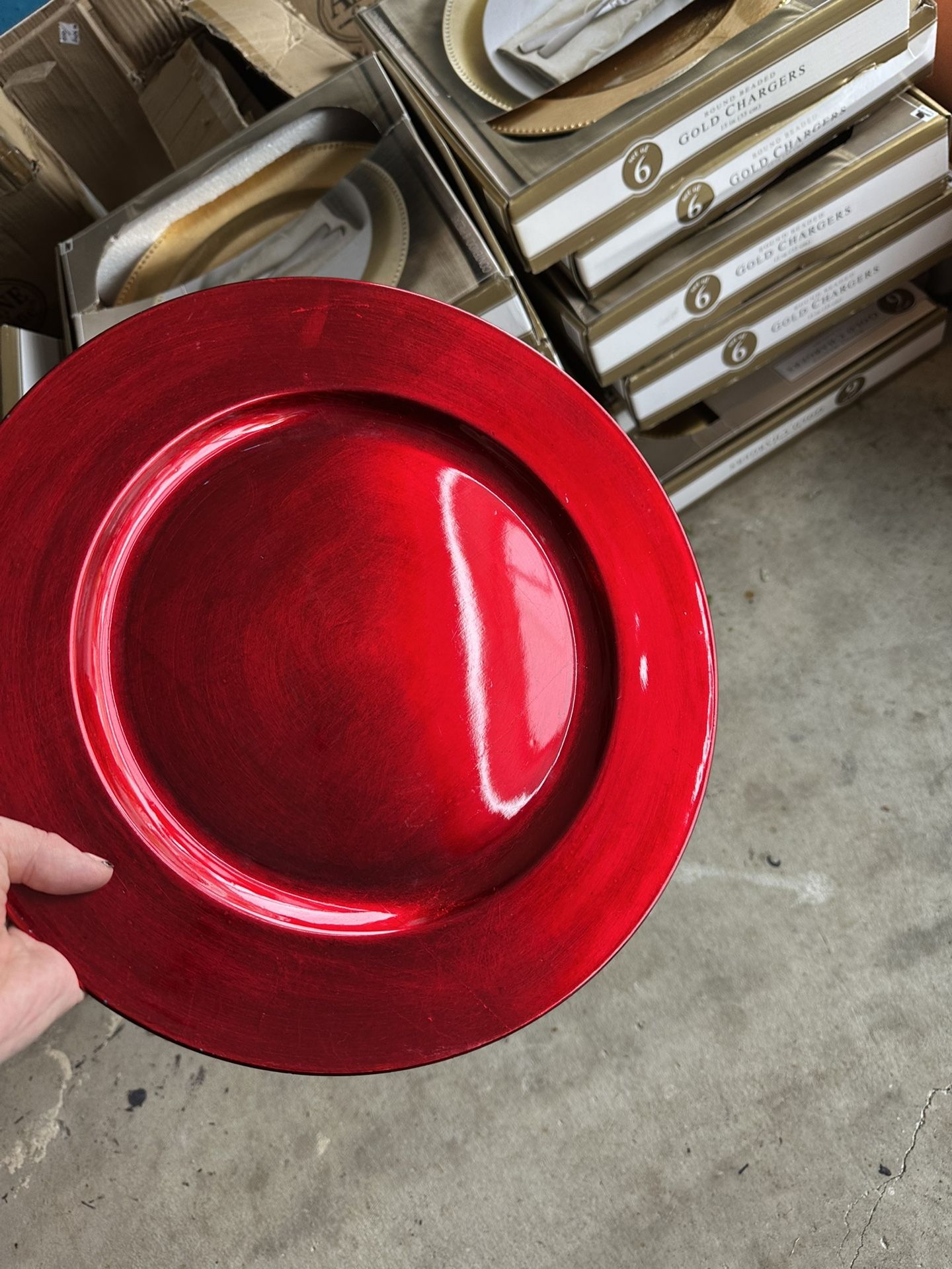 Red charger Plates 13 Inch