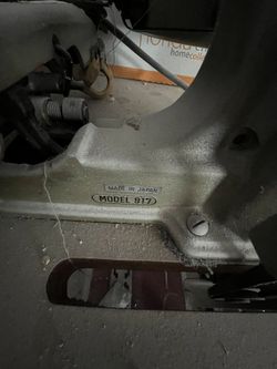 vintage industrial sewing machine, likely a Homecolle Model 817.  