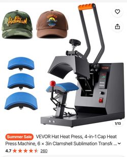 Vevor Hat Heat press NEW NO BOX