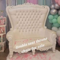 Double Seat White Throne For Sale