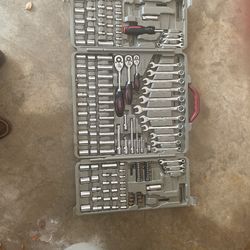 Crescent wrench set with sockets, etc.