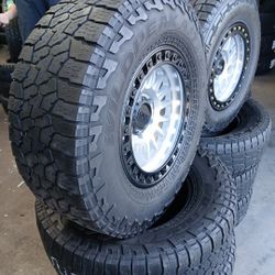 KMC 17x8.5 6x139 6x5.5 On 285 70 17 FALKEN AT 