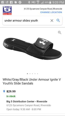 Under armour youth slides