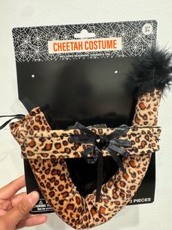 New Cheetah neck choker and tail