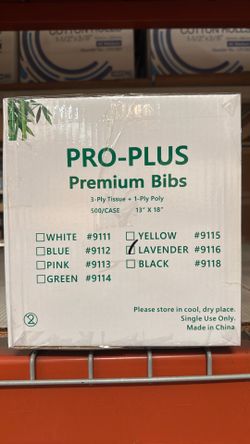 Dental Bibs 4-ply Lavender 500/pkg