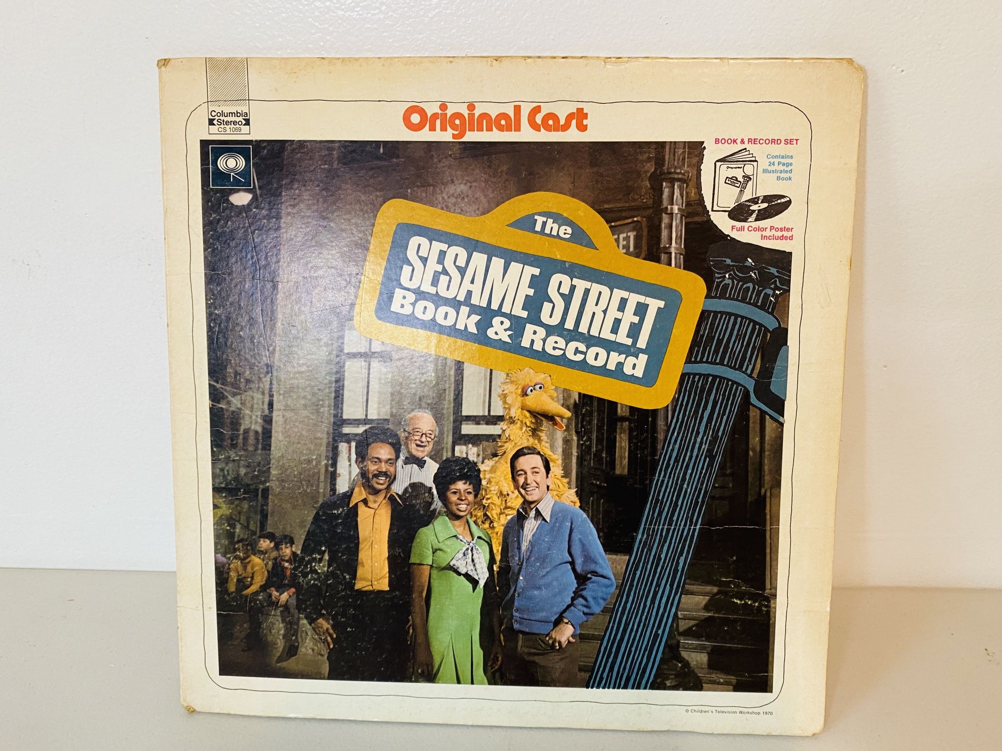 VNTG SESAME STREET BOOK & RECORD ORIGINAL CAST 1970 Vinyl LP Columbia CS1069