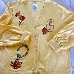 Light Yellow Beauty & Beast XL Cardigan 