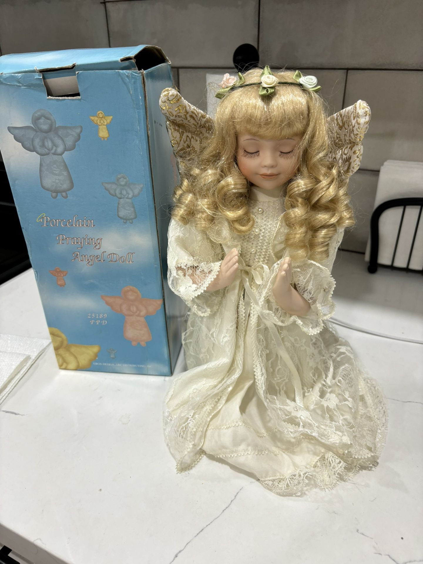 Porcelain Praying Doll 