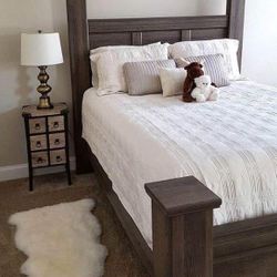 Dark Brown Queen Size Poster Bed Juararo🎉New Brand👍 Fast Delivery 🚚 