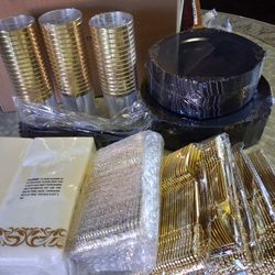 Party Supplies  Black and Gold "Daluvenix"  Elegant  Design