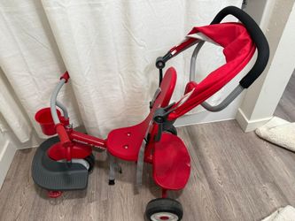 Radio Flyer > Radio Flyer 4-in-1 Stroll 'N Trike - Red: Adjustable Seat, Steel Frame, Ages 1-5