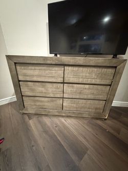 Ashley Solid Wood Ash Gray Dresser – $350