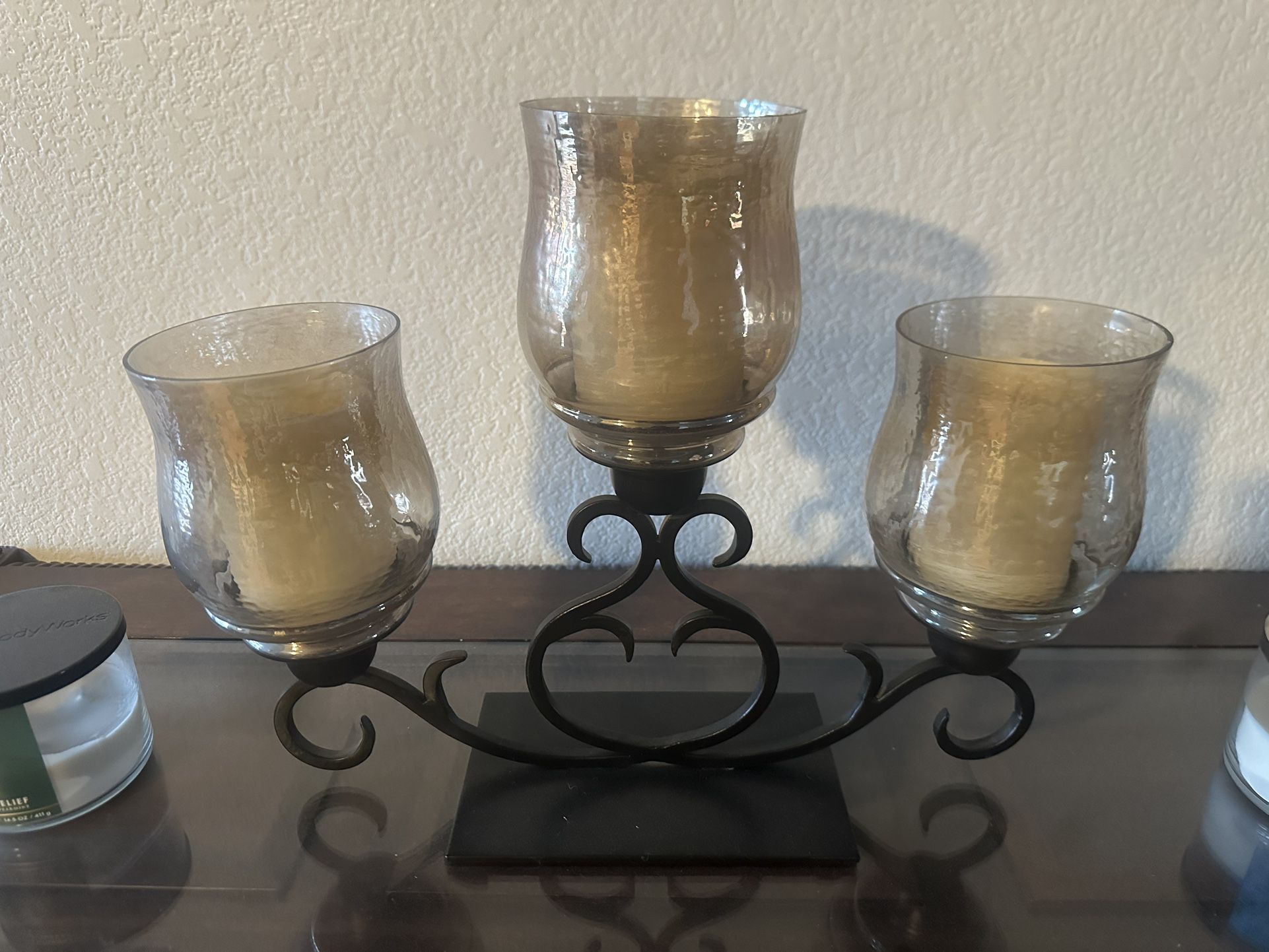 Candleholder With Candles. 