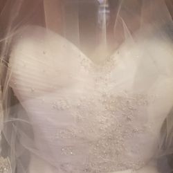 Oleg Cassini wedding dress White, Mermaid style sz 16