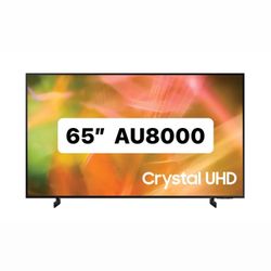 SAMSUNG 65-Inch Class Crystal 4K UHD AU8000 Series HDR, 3 HDMI Ports, Motion Xcelerator, Tap View, PC on TV, Q Symphony, Smart TV with Alexa Built-In