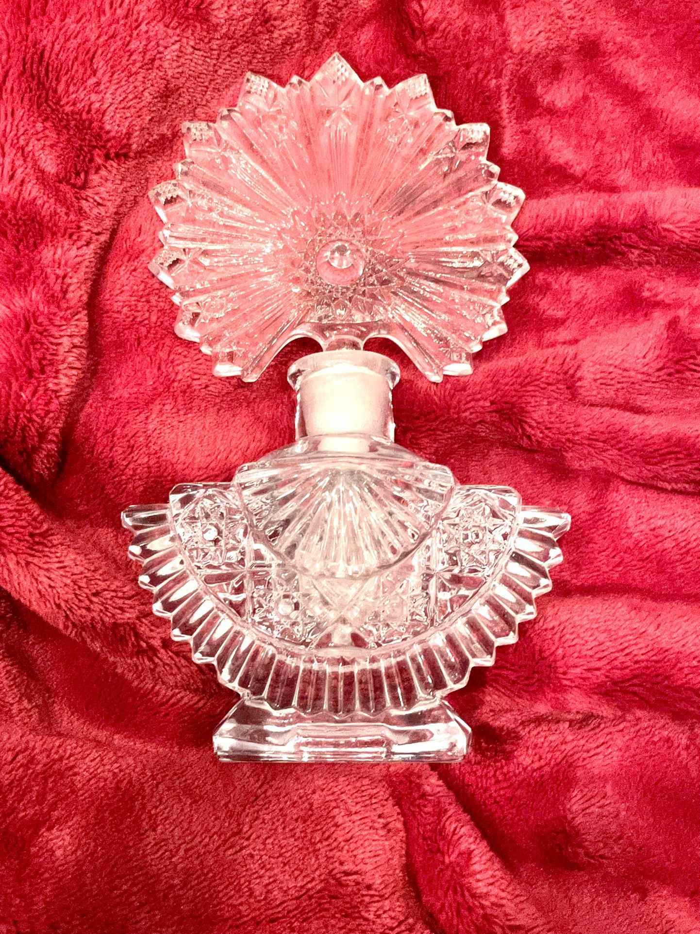 Vintage Decorative Cut Glass Perfume Bottle