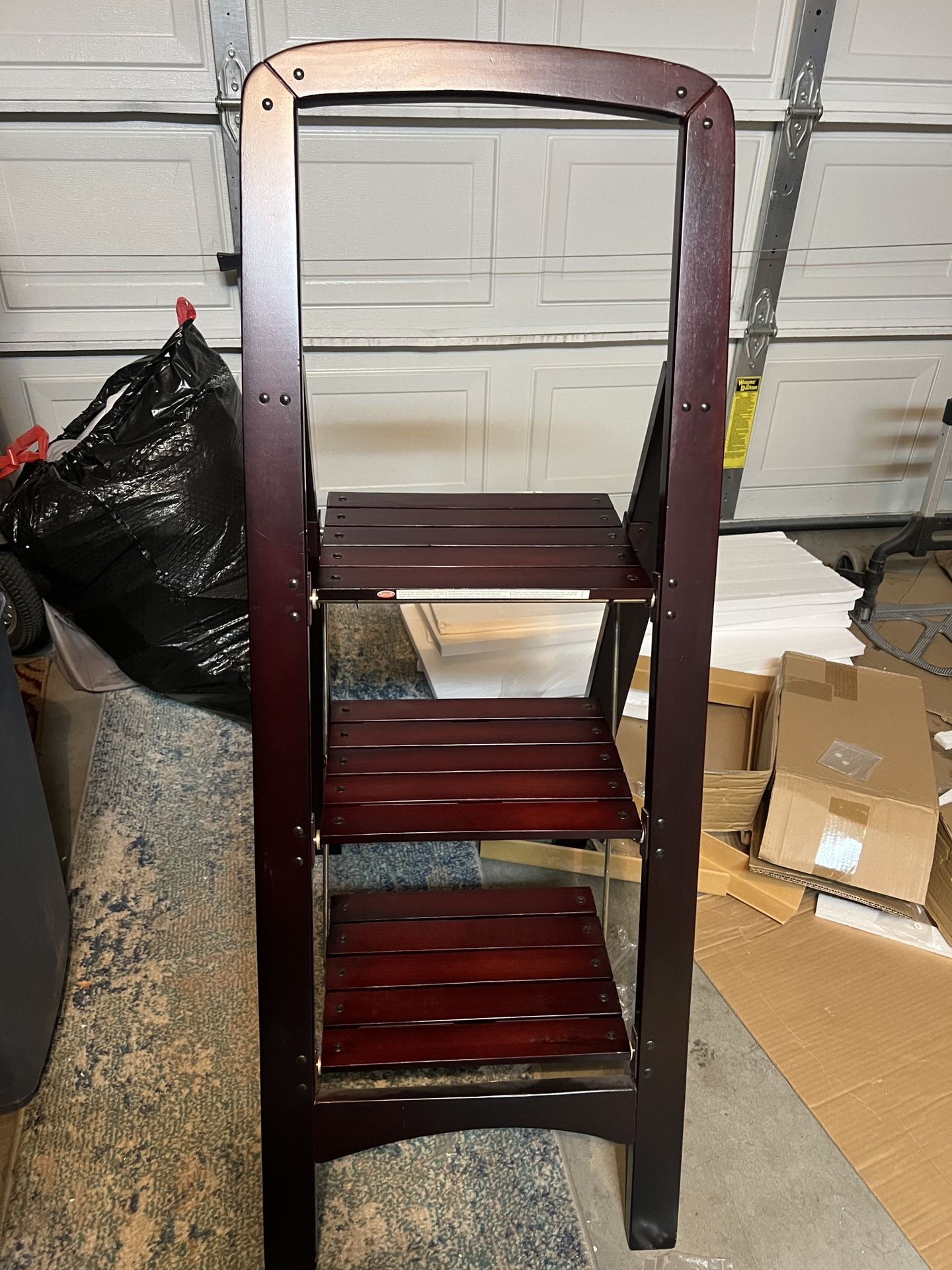 3 Step Foldable Wood Ladder