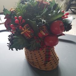 Wicker Christmas Stocking Decor