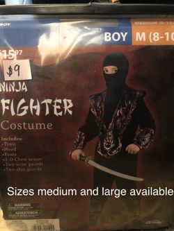 NEW Ninja Halloween Costume size medium and large (kids)