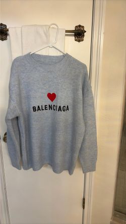Sky Blue Unique Thrift Find Heart Logo Sweater