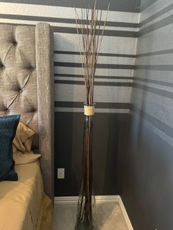 Glass Vase And Sticks !!