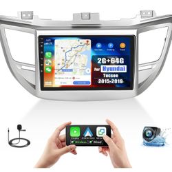 2G+64G Android 13 Car Stereo for Hyundai Tucson 2015-2019 with Wireless Apple Carplay Android Auto,9'' Touchscreen Car Radio with WiFi,GPS Navigation,