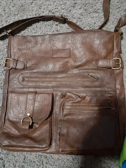 Brown leather purse