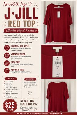 NWT J Jill Top / Shirt / Blouse