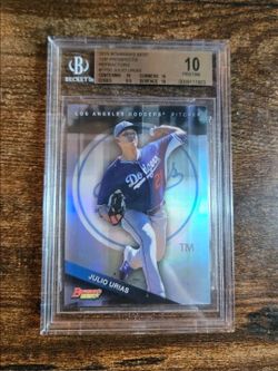 2015 Bowman Best Dodgers Julio Urias Top Prospects Refractor Beckett Pristine 10