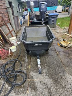 Ohio steel 15 cu. ft. 1250 lbs. Professional Grade Swivel Dump Cart for riding lawnmower