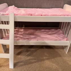 Bunk Bed For 18” Dolls (fits American Girl)