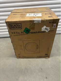 BLACK+DECKER BCED37 Compact Dryer for Standard Wall Outlet, Small, 4 Modes, Load Volume 13.2 lbs., White