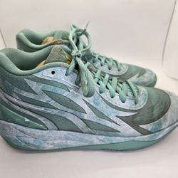 Puma MB.02 Basketball Shoes Men's 8.5 Green Athletic Court Sneakers LaMelo Ball