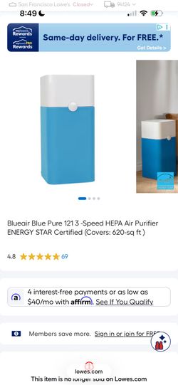 blue air filter pure 121
